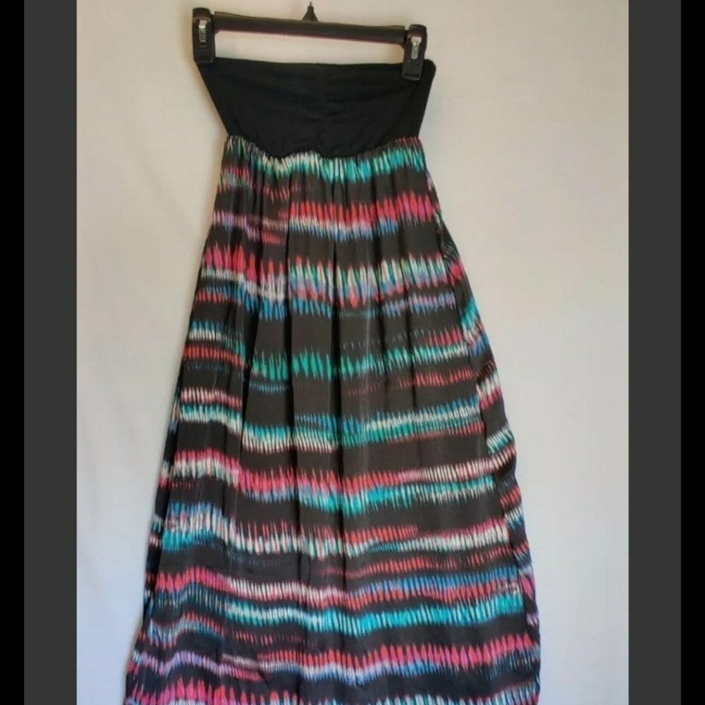O'Neill Women's Dress Multicolor Long Strapless Sz M